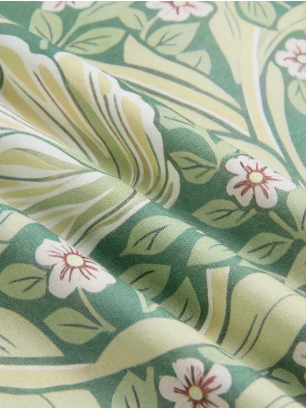 Green Floral V-Neck Maxi Dress with Button Front #155 - Picture 8 of 10